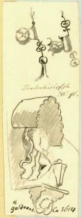 Tauberbischofsheim Figur mit Schutzdach und zwei Wetterfahnen