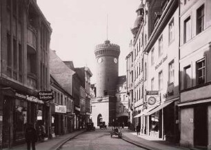 Cottbus, Burgstraße : Cottbus. Burgstraße. Blick gegen das Spremberger Tor