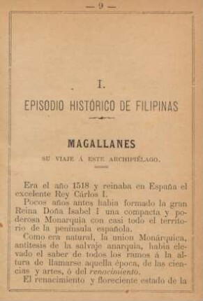 I. Magallanes su viaje á este archipiélago