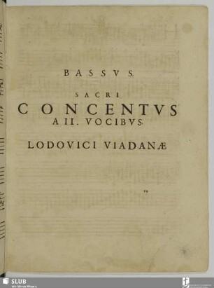Cantus sacri concentus a II. vocibus