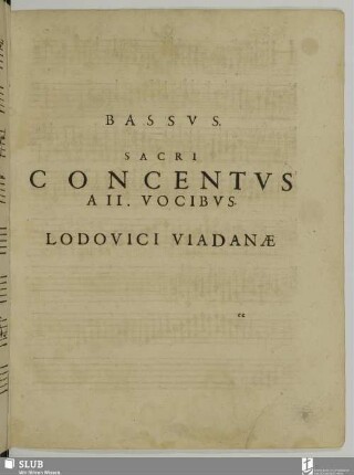 Cantus sacri concentus a II. vocibus