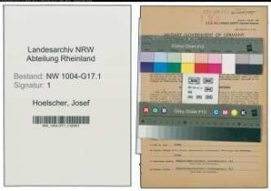 Entnazifizierung Josef Hoelscher , geb. 30.11.1905 (Kaufm.Leiter)