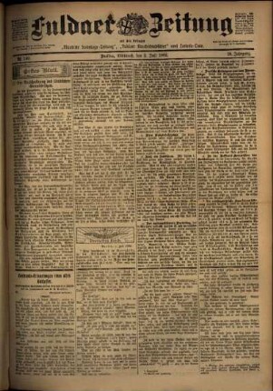Erste Ausgabe vom Mittwoch, den 02. Juli 1902.