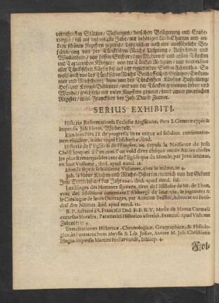 Serius Exhibiti.