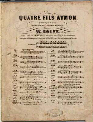 Les quatre fils Aymon : opéra comique en 3 actes, 9. Duo
