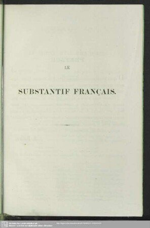 Le substantif français