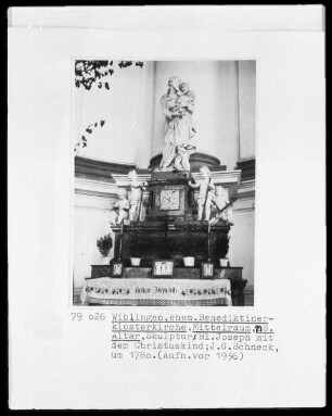 nordöstlicher Altar, Skulptur: Hl. Joseph mit dem Christuskind