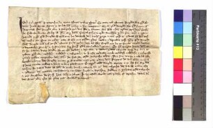 Die Richter des geistlichen Hofgerichts zu Speyer bestätigen die Rückgabe von von zwei Pfund Heller Zins durch Brigida, die Tochter Ortwins von Bruchsal, an das Kloster Herrenalb.