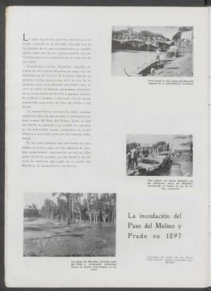 La inundación del Paso del Molino y Prado en 1897