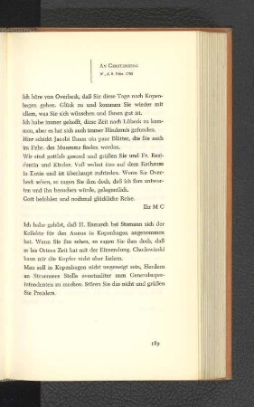An Gerstenberg Wandsbeck, den 8. Februar 1783