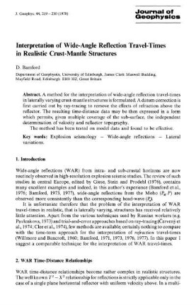 Interpretation of wide-angle reflection travel-times in realistic crust-mantle structures