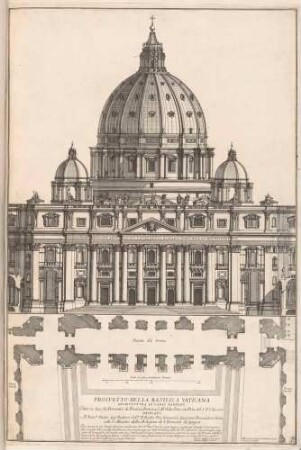 Prospetto della Basilica Vaticana (Ansicht des Petersdoms in Rom)