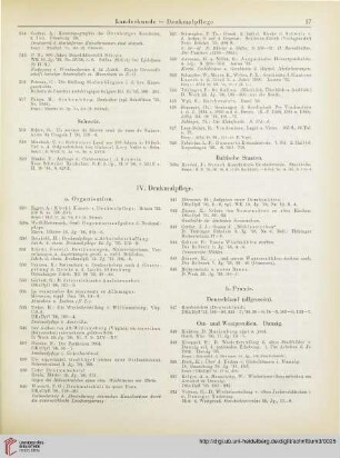 IV. Denkmalpflege