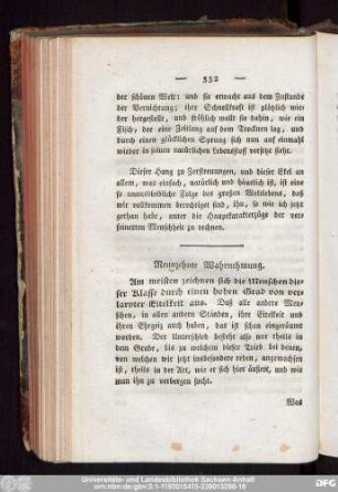 Neunzehnte Wahrnehmung.