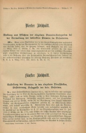 Vierter Abschnitt. Stellung und Pflichten der einzelnen Beamten-Kategorien