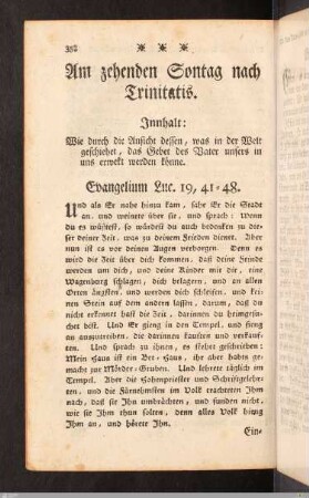 Am zehenden Sonntag nach Trinitatis.