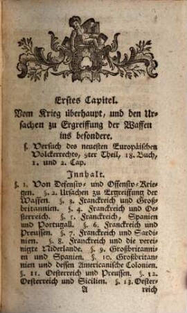 Beyträge zu dem neuesten Europaeischen Voelckerrecht in Kriegszeiten. 1. (1779). - 488 S.