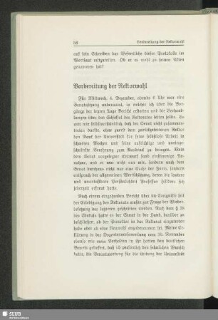 Vorbereitung der Rektorwahl
