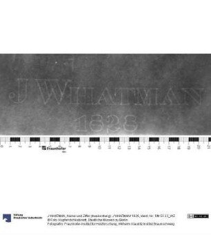 Name und Ziffer (zweikonturig): J WHATMAN/ 1828
