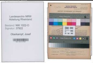 Entnazifizierung Josef Oberkampf , geb. 24.01.1905 (Bahnbeamter)