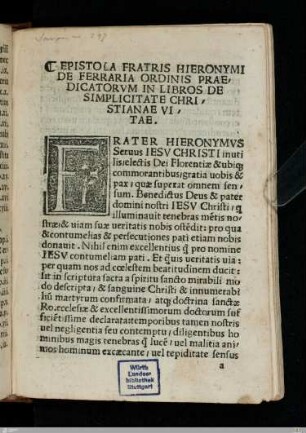 De simplicitate Christianae vitae