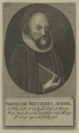 Bildnis des Balthasar Mentzerus Senior