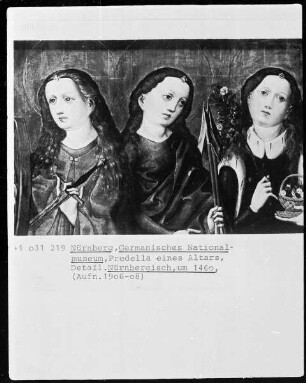 Tucheraltar — Die heilige Katharina, die heilige Ursula und die heilige Dorothea