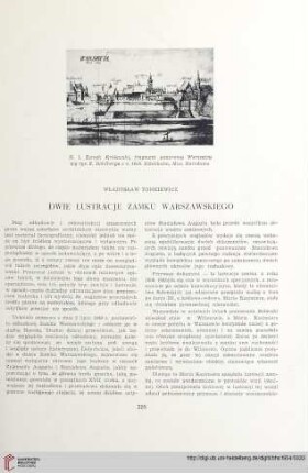 16: Dwie lustracje zamku warszawskiego