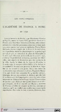 Les pensionnaires de l’Académie de France à Rome en 1792