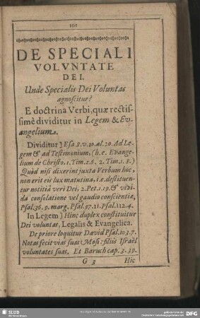 De Speciali Voluntate Dei