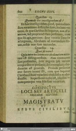 Conspectus Loci Seu Articuli Vigesimi Septimi De Magistratu Et Rebus Civilibus