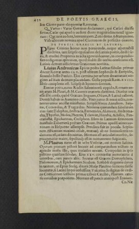De Poetarum Graecis et Latinis.