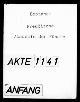 Meisterschule für musikalische Komposition Professor Arnold Schönberg