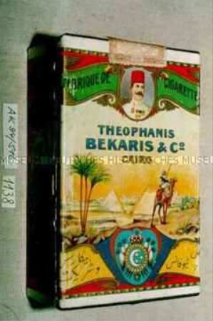 Blechdose für 100 Stück "Cigarettes Egyptiennes CASINO" THEOPHANIS BEKARIS und Co. CAIRO