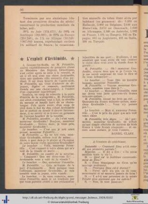 L'exploit d'Archimède.