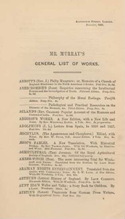Mr. Murray's general list of works