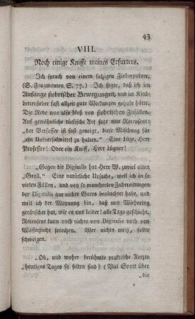 VIII. Noch einige Kniffe meines Erfurters.
