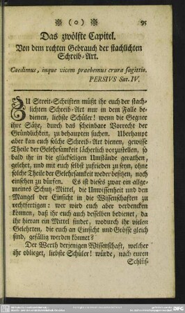 Das zwölfte Capitel. Von dem rechten Gebrauch der stachlichten Schreib-Art
