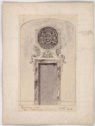 Thiersch, Friedrich von; München; Justizpalast - Tür in der Zentralhalle 1. OG (Ansicht)