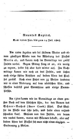 Neuntes Kapitel: Vom 12ten Junius bis zum 14tenJulius 1805.