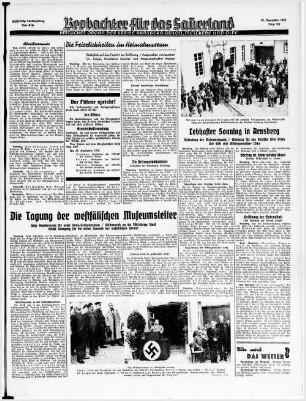 Westfälische Landeszeitung : Rote Erde : amtliches Blatt der National-Sozialistischen Deutschen Arbeiter-Partei ; [...] ; Beobachter für das Sauerland : amtliches Organ der Kreise Arnsberg/Meschede/Brilon/Olpe