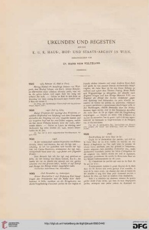 Urkunden und Regesten aus dem k. u. k. Haus-, Hof- und Staats-Archiv in Wien, [2]