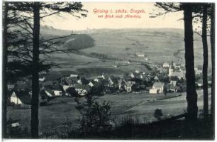 Geising. Blick nach Geising und Altenberg