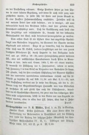 609-611 [Rezension] Müller, Karl Friedrich, Mit einer Karte über die Verbreitung der Reformation in Deutschland und der Schweiz von 1524 bis Anfang der sechziger Jahre