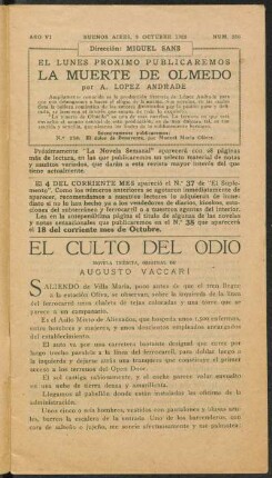 1922006256: El culto del odio