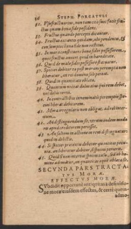 Secunda Pars Tractatus Morae. Effectus Morae.