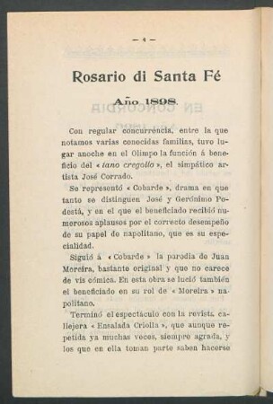 Rosario di Santa Fé año 1898