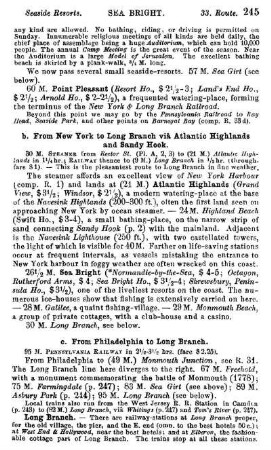 From Philadelphia to Long Branch
