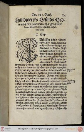 Das III. Buch. Handwercks Gesinds Ordnung