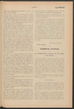 Documentos históricos : El conmovedor llamado de los obreros belgas